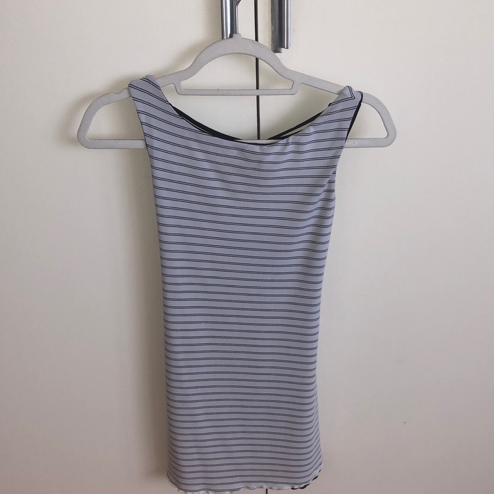 Striped dress w/ criss cross back